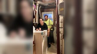 Fucking a cheating obese booty in the basement