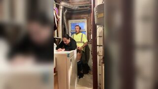 Fucking a cheating obese booty in the basement