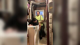 Fucking a cheating obese booty in the basement