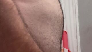 Watching Me Cum From The Washroom Door