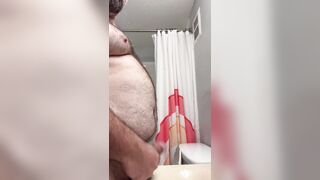 Watching Me Cum From The Washroom Door