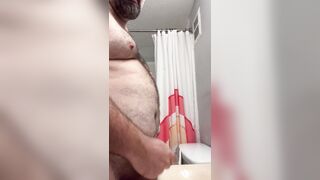 Watching Me Cum From The Washroom Door