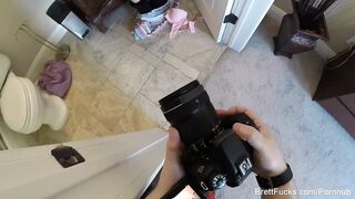 Behind the scenes with breasty Brett Rossi
