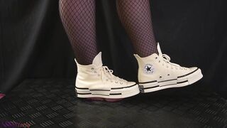 Girlfriend Full Weight Trampling in Platform Converse - Rod Balls Crush Trample, Shoejob, CBT, Boot