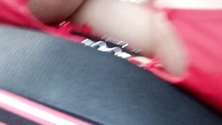 Flashing my large titties on the freeway