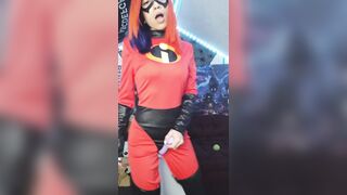 Mrs. Incredible Cums In Dress
