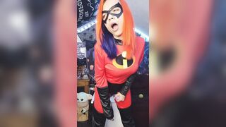 Mrs. Incredible Cums In Dress