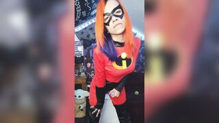 Mrs. Incredible Cums In Dress