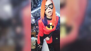 Mrs. Incredible Cums In Dress