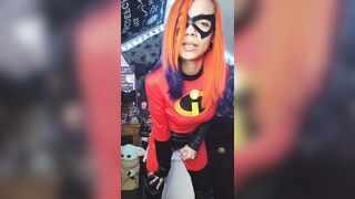 Mrs. Incredible Cums In Dress