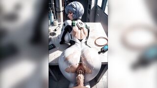 Rei Ayanami, having sexy sex with a immodest old pervert (AI Generated)