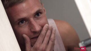 Tattooed teen double screwed