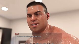 Stepdaddy May Love - Male Dad's Golden Shower & Sloppy Oral job for Twink in Steamy Shower