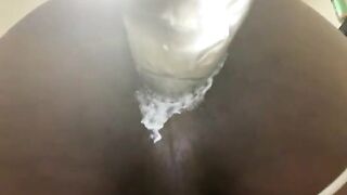 Creamy Homo Ebony Anal in a white belt