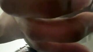Creamy Homo Ebony Anal in a white belt