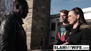 Hawt wife gets screwed in the booty in front of her stud