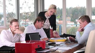 FREE Scene - Group sex Encounter for Executive Office Bitch Brittany Bardot GP1665