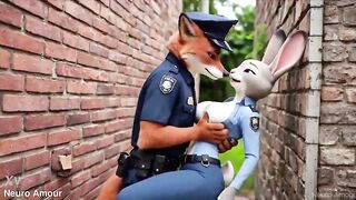 Yiff Zootopia: Judy Hopps and Nick Wilde - Cunning Fox Screws Bunny after work