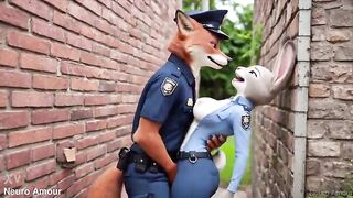 Yiff Zootopia: Judy Hopps and Nick Wilde - Cunning Fox Screws Bunny after work