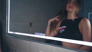 Sexy large-assed JessicaOsorio squirts in her roommate's throat and then ends up with her booty full of cum!