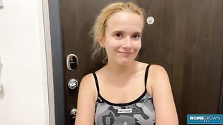 Hawt Blond Lolipop Seduces A Bank Rep In Hawt Yoga Outfit Roleplay