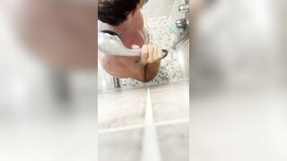 I got so excited in the shower that I started playing with my shlong and groaning loudly