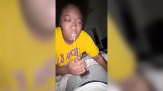 TOOK THAT DONG TO THE BACK OF MY MOUTH