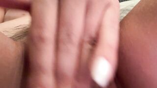 Moist unshaved cunt close up