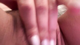 Moist unshaved cunt close up