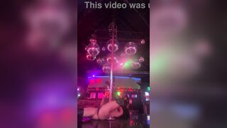 Hot snatch stretching previous to exotic dancing all night