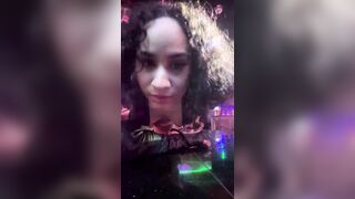 Hot snatch stretching previous to exotic dancing all night