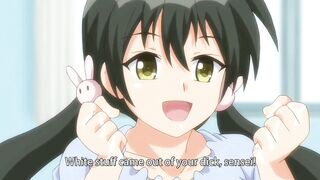 Manga chaps gets to play around 4 large breasty angels