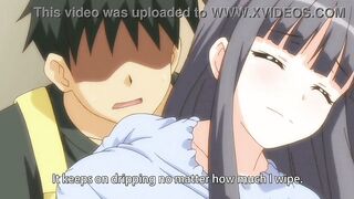 Manga chaps gets to play around 4 large breasty angels