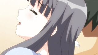 Manga chaps gets to play around 4 large breasty angels