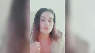 Thick brunette hair big beautiful woman breasty angel just loves to have enjoyment in a robe