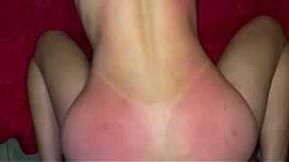 The golden-haired married woman with the plug couldn't take it anymore and asked to stop.