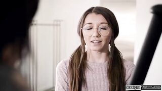 Maya Woulfe is done with her roommate and sends a pic of her cheating to her gf Aiden Ashley.The petite titties golden-haired crave payback and licks her snatch