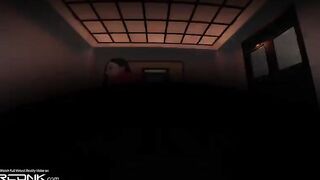 VR Conk: Hawt Triangel Sweetheart In Dress Sucks A Massive Shlong In Porn Parody pt.1