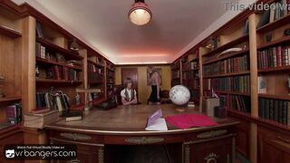 VR Bangers: Slim Cutie Bangs and Sucks Principal’s Massive Schlong