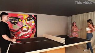 My boyfriend is betting me on his game and this guy has to see me have sex with his ally and his girlfriend - Ambar Prada