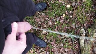 Pissing in the forest