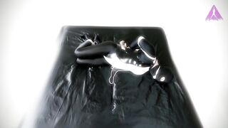 Hogtie selfbondage training in Leohex swimsuit