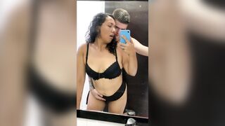 My boyfriend screws me on all fours and I make a clip in the bath