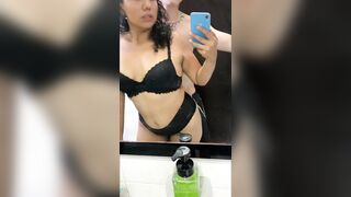 My boyfriend screws me on all fours and I make a clip in the bath