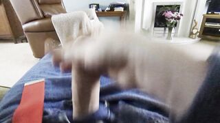 Masturbating in my jeans, people expected home any second, alomst caught