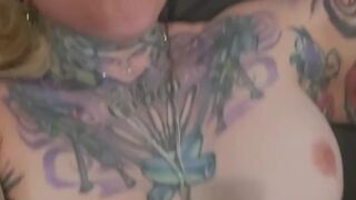 Anal Sex in Hose with Large Booty Tattooed Wife