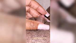 Edging & jerking & rubbing large clitoris groaning and palpitating greater quantity on OF
