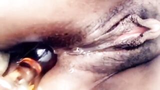 PrettyAnalPrincess Pounds Dark hole w Glass Plug. Gape Me Dad.