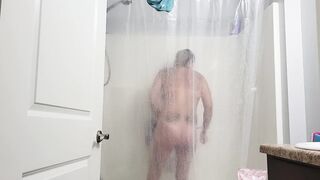 Girlfriend taking a shower