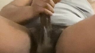 Jerking my BBC untill i bust a giant load